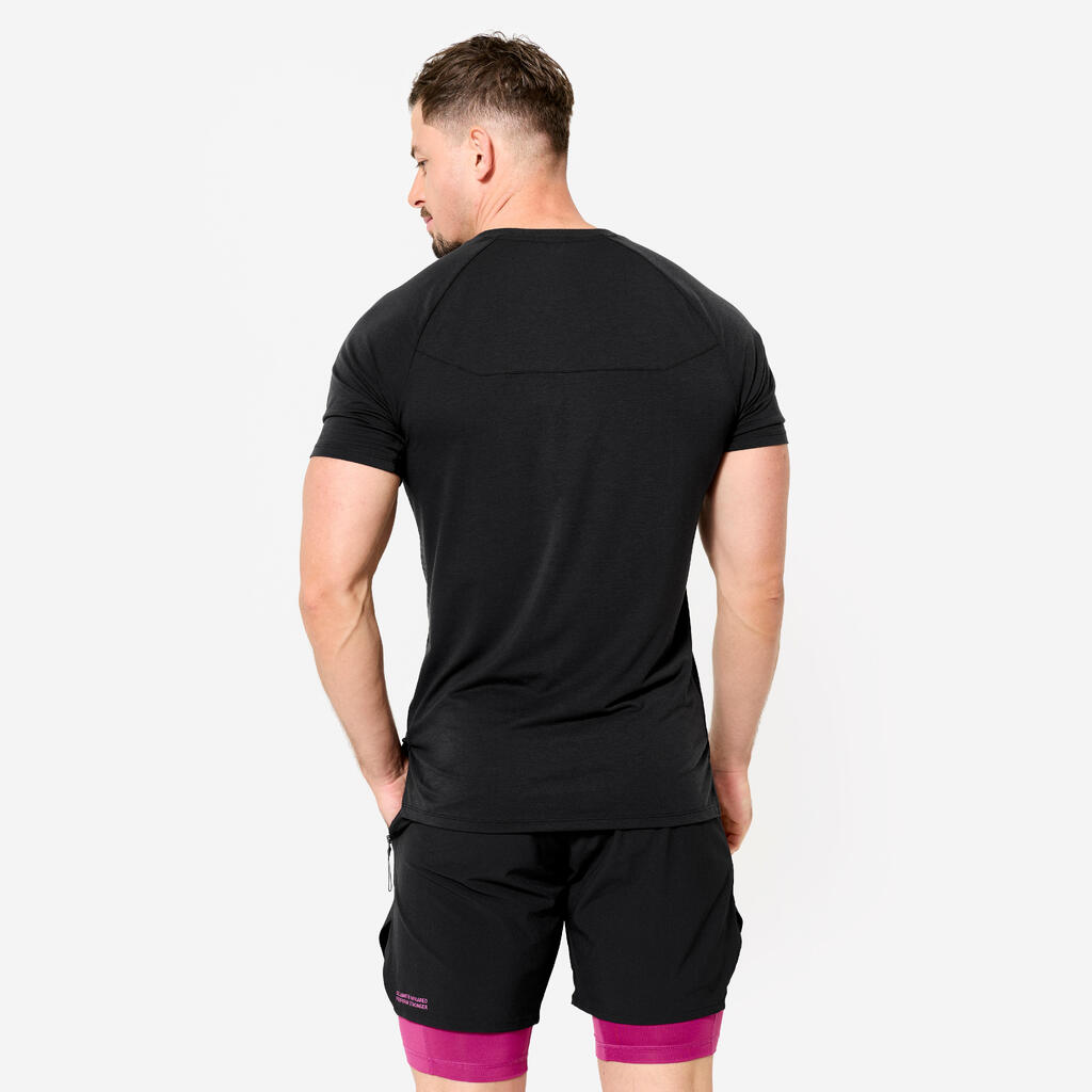 MEN CROSS TRAINING T-SHIRT 900 CELLIANT-noir fumé
