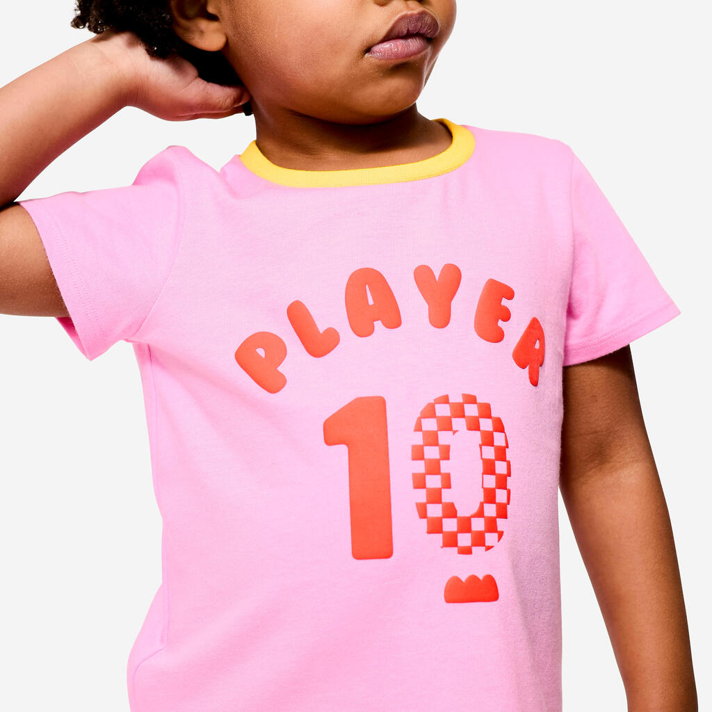 T-shirt multisport coton enfant mixte, bleu marine