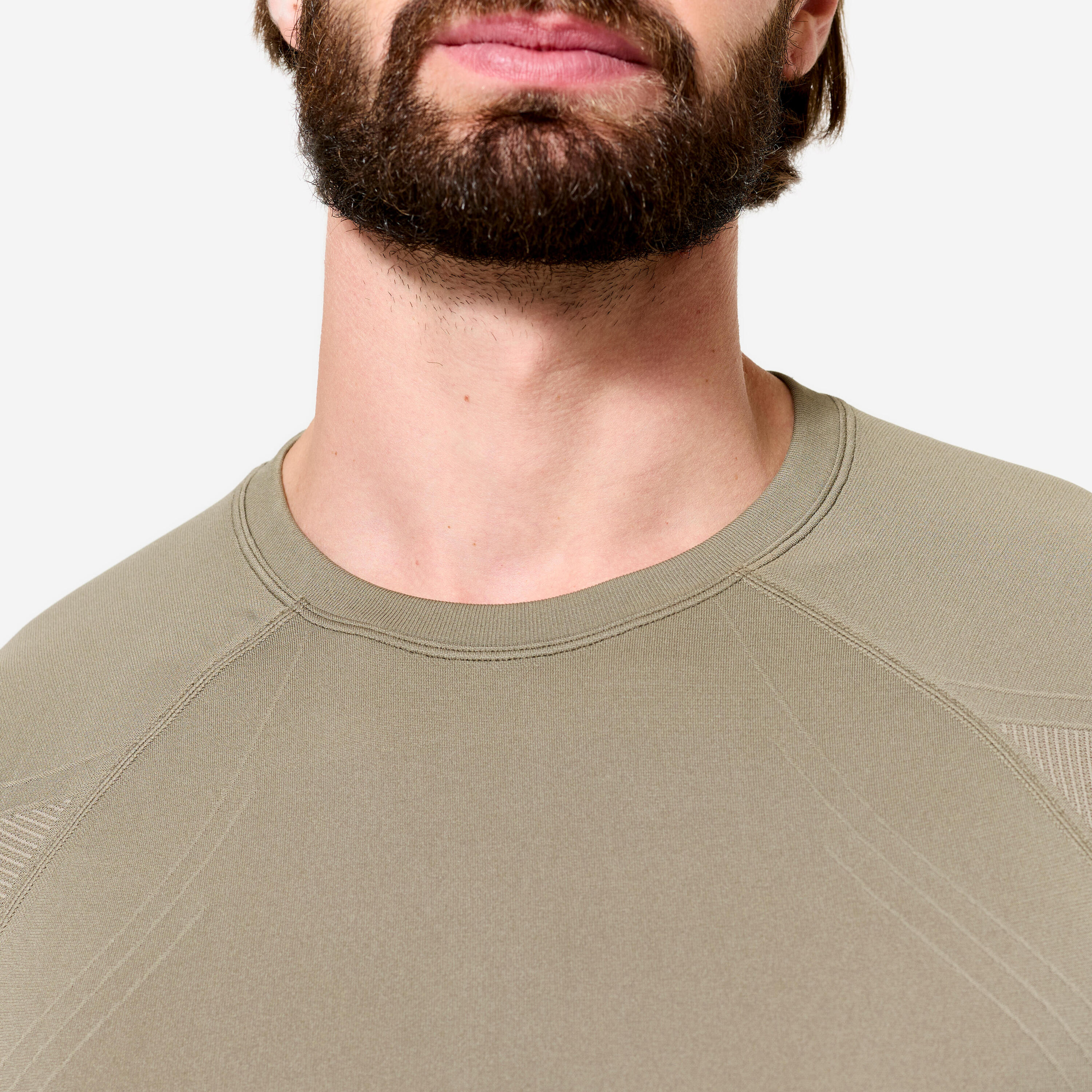 Men's Short-Sleeved Second-Skin Effect Yoga T-Shirt - Cashmere Beige 5/7