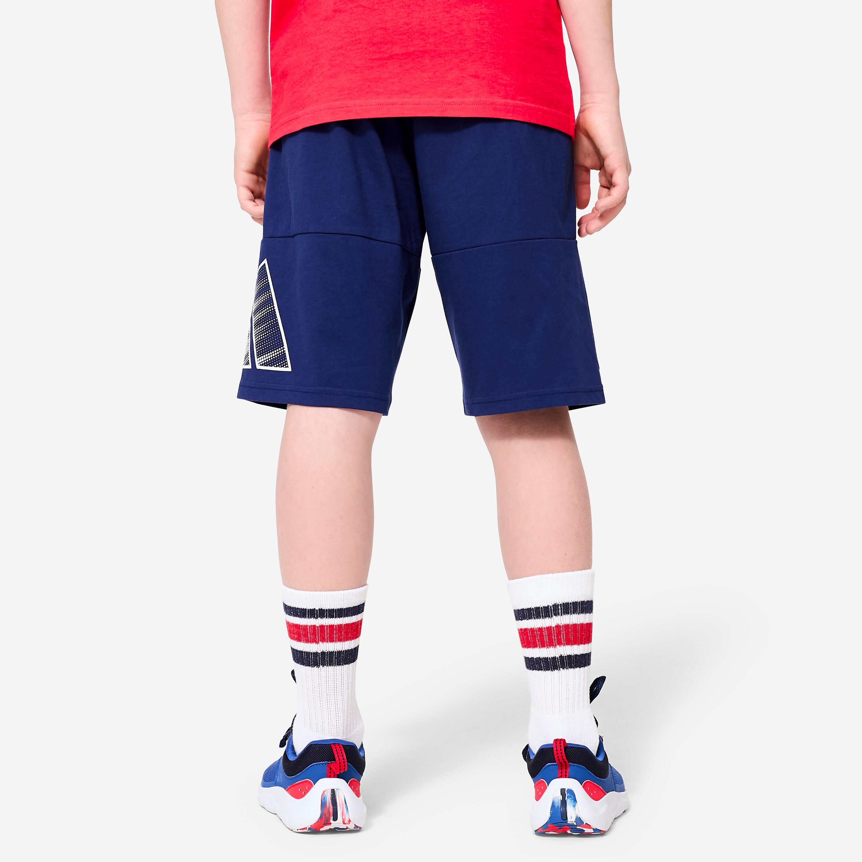 Short enfant en coton, bleu marine 4/6