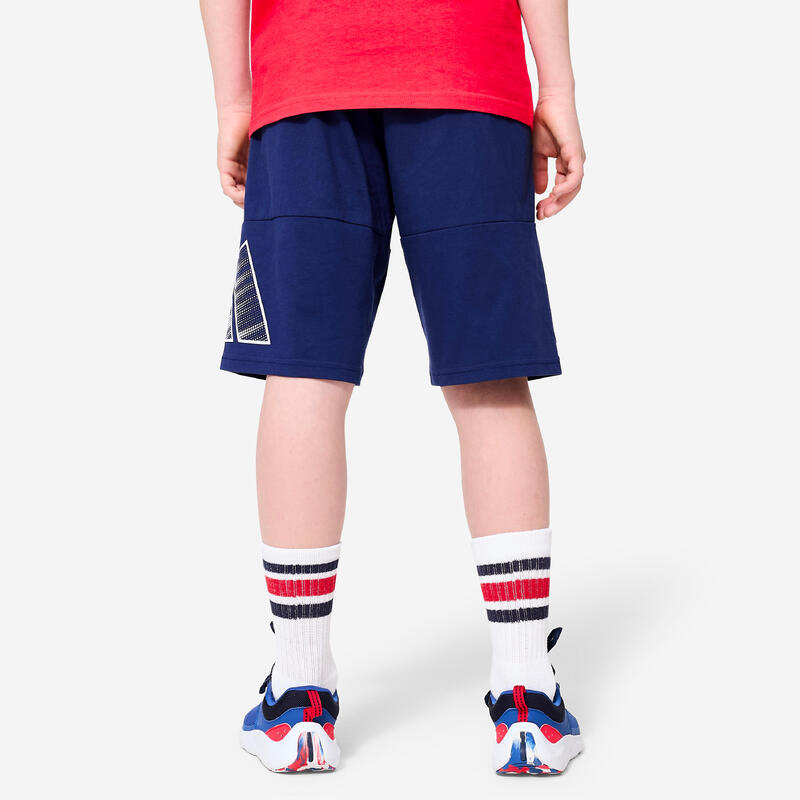 Short enfant en coton, bleu marine