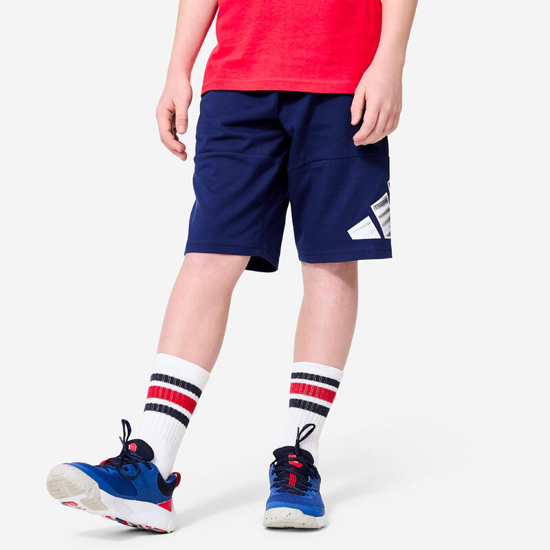 Short enfant en coton, bleu marine