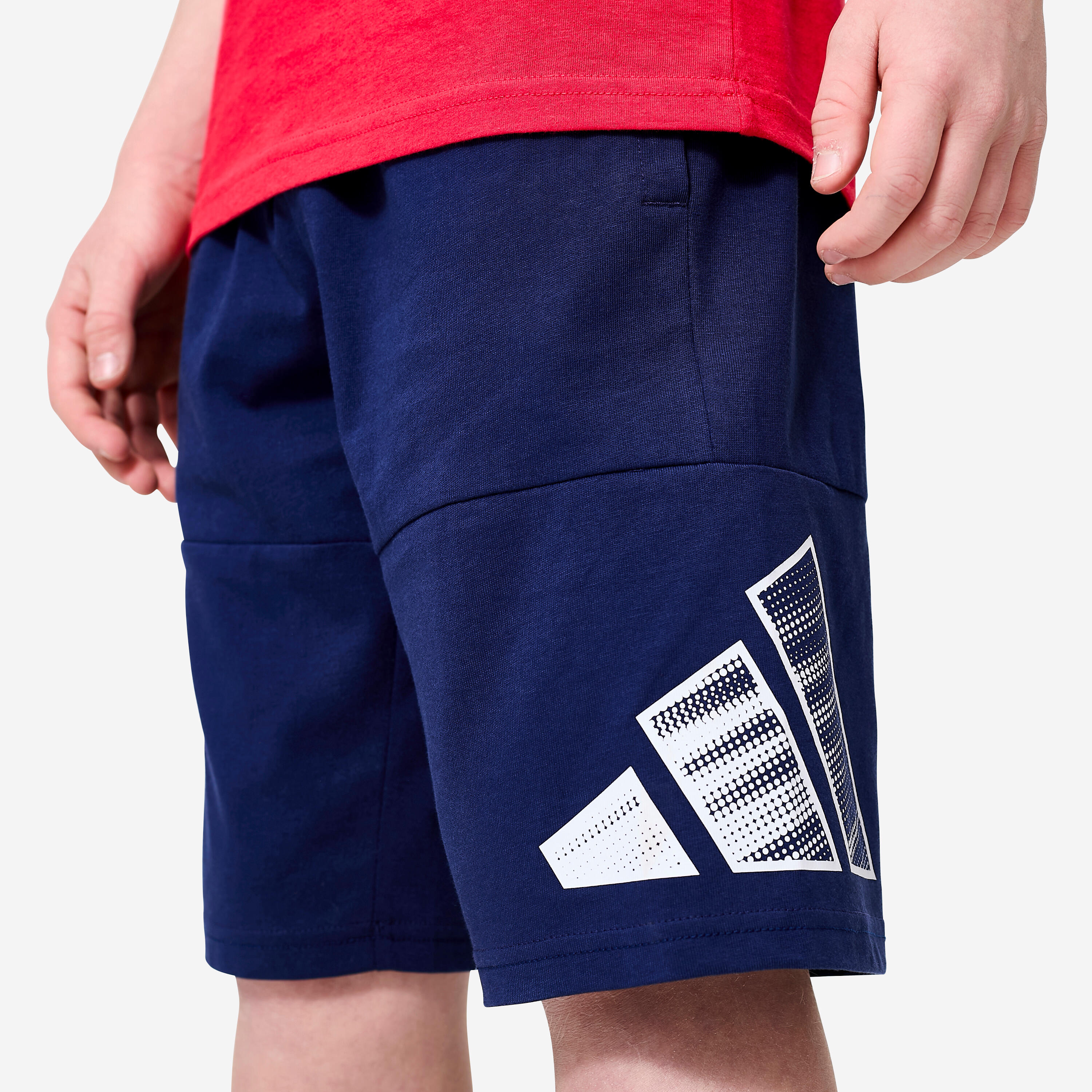 Short enfant en coton, bleu marine 5/6