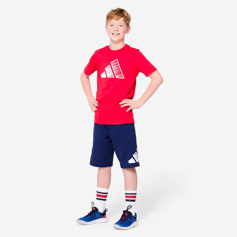 Șort pentru sport din bumbac ADIDAS Albastru Băieți
