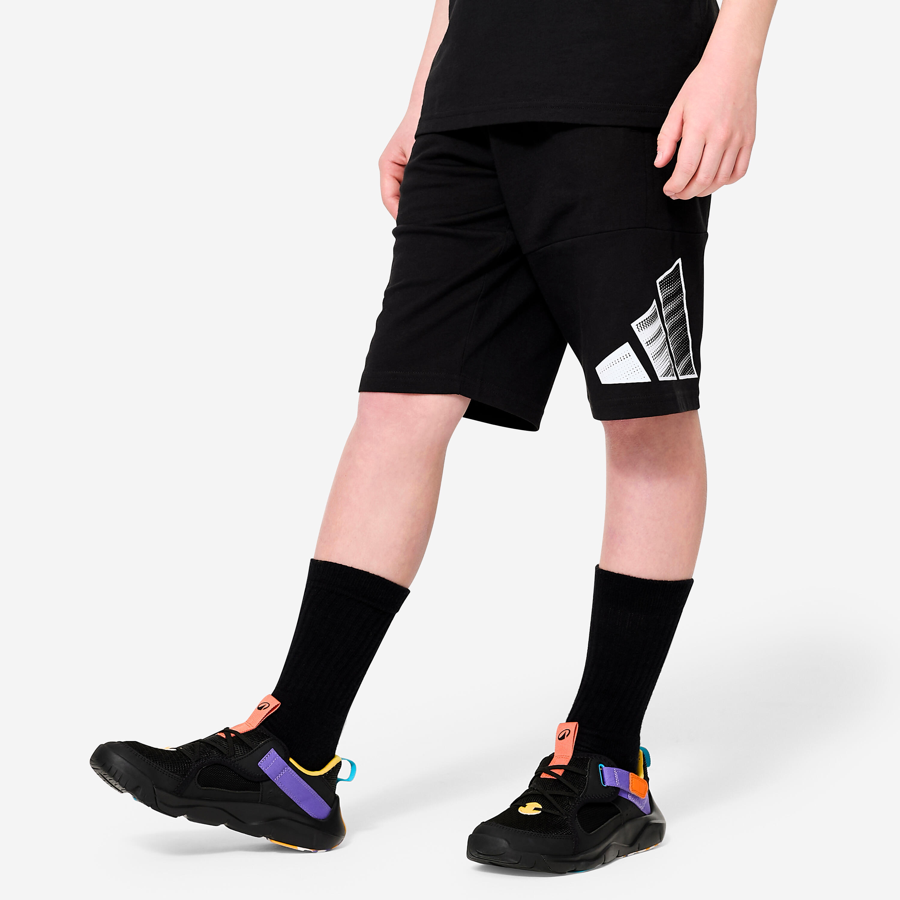 ADIDAS Pantaloncini ADIDAS bambino ginnastica regular fit cotone neri
