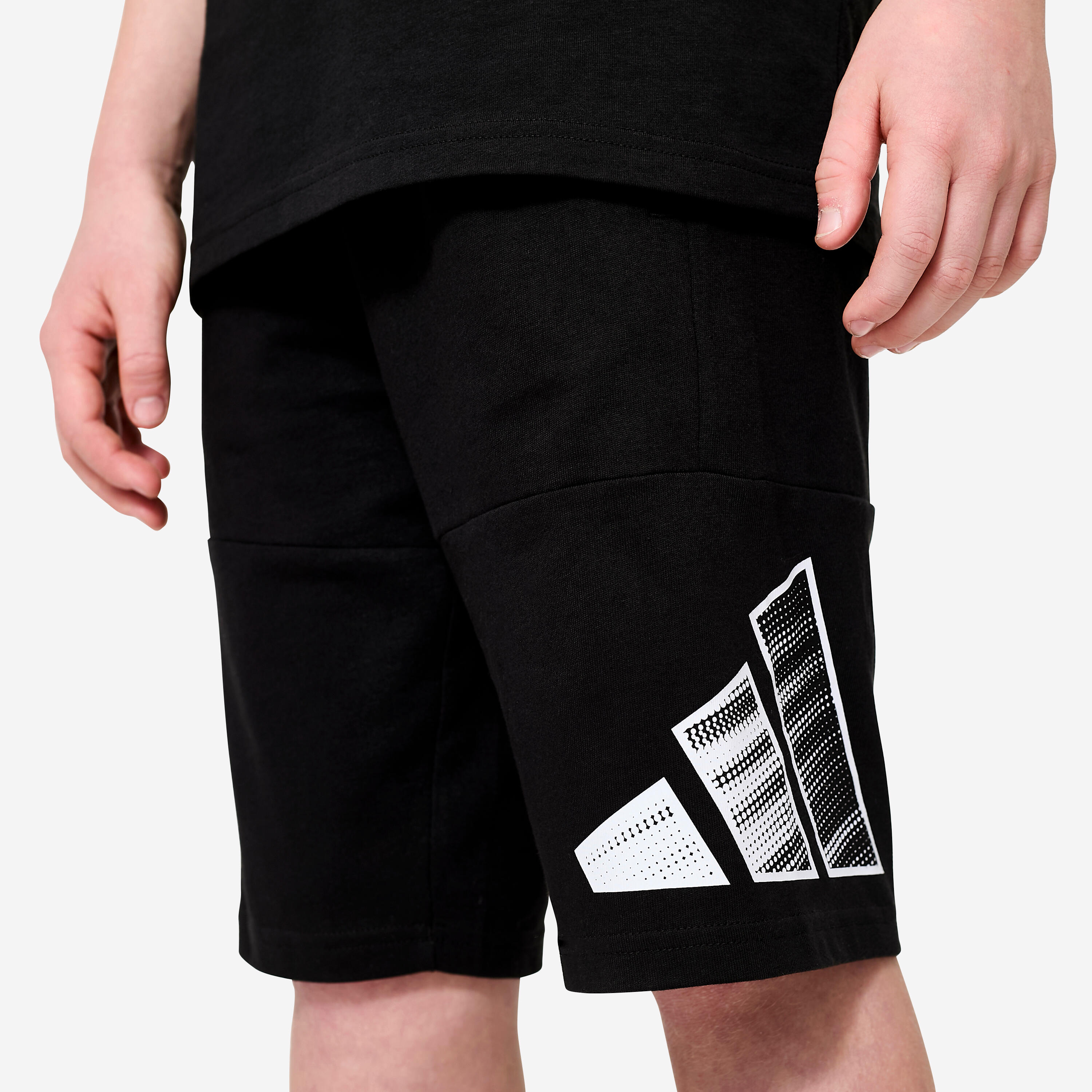 Pantaloncini ADIDAS bambino ginnastica regular fit cotone neri 5/6