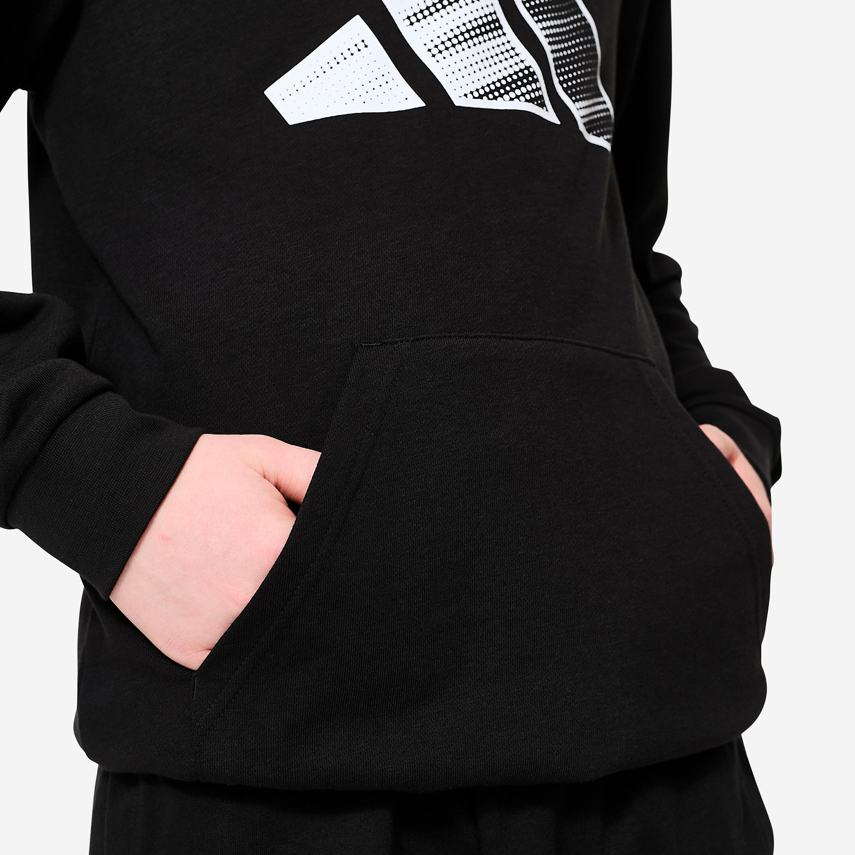 Kinder-Kapuzensweatshirt, schwarz 3/6