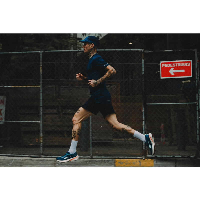 Erkek Koşu Tişörtü - Mavi/Siyah - Kiprun Run 500