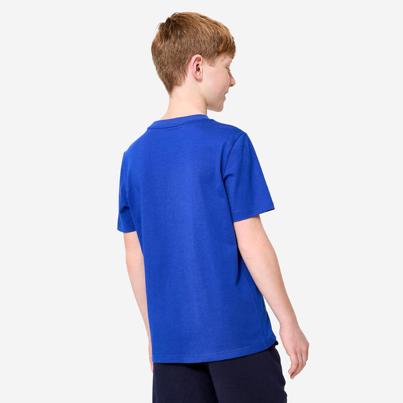 Tricou din bumbac Puma, cu imprimeu Albastru Copii