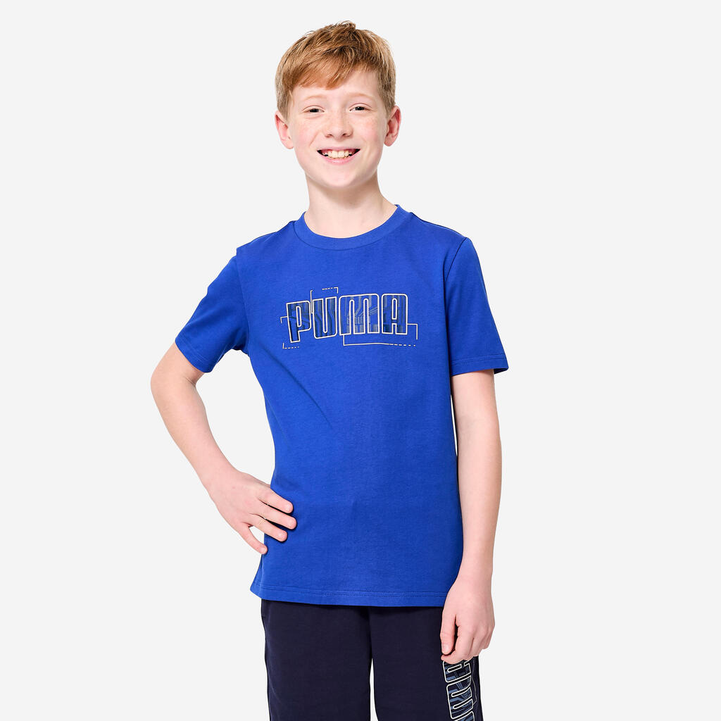 Παιδικό βαμβακερό Print T-Shirt - Μαύρο