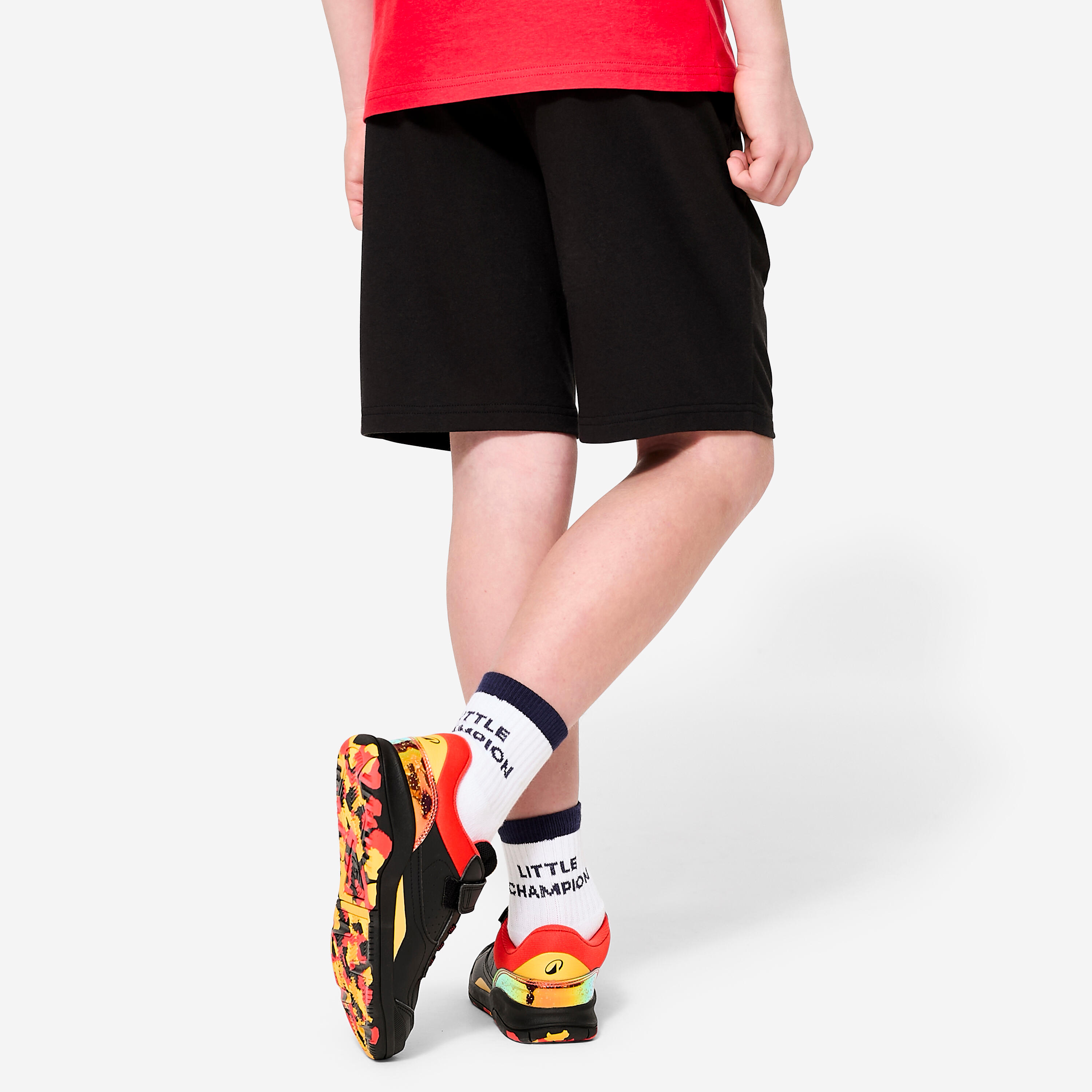Katoenen kindershort zwart 4/6