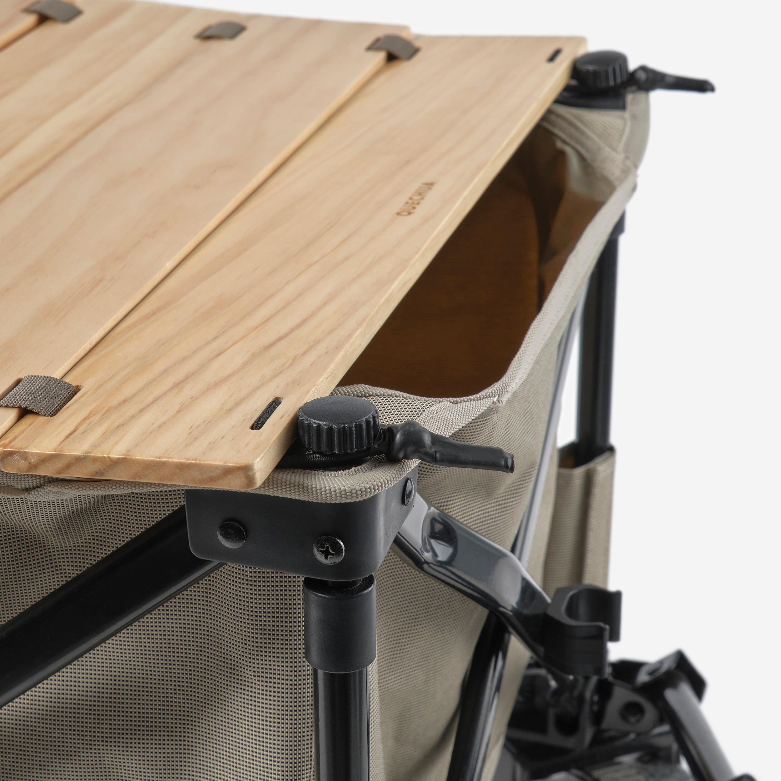 Wooden Camping Table for the All Road Quechua Trolley 6/7