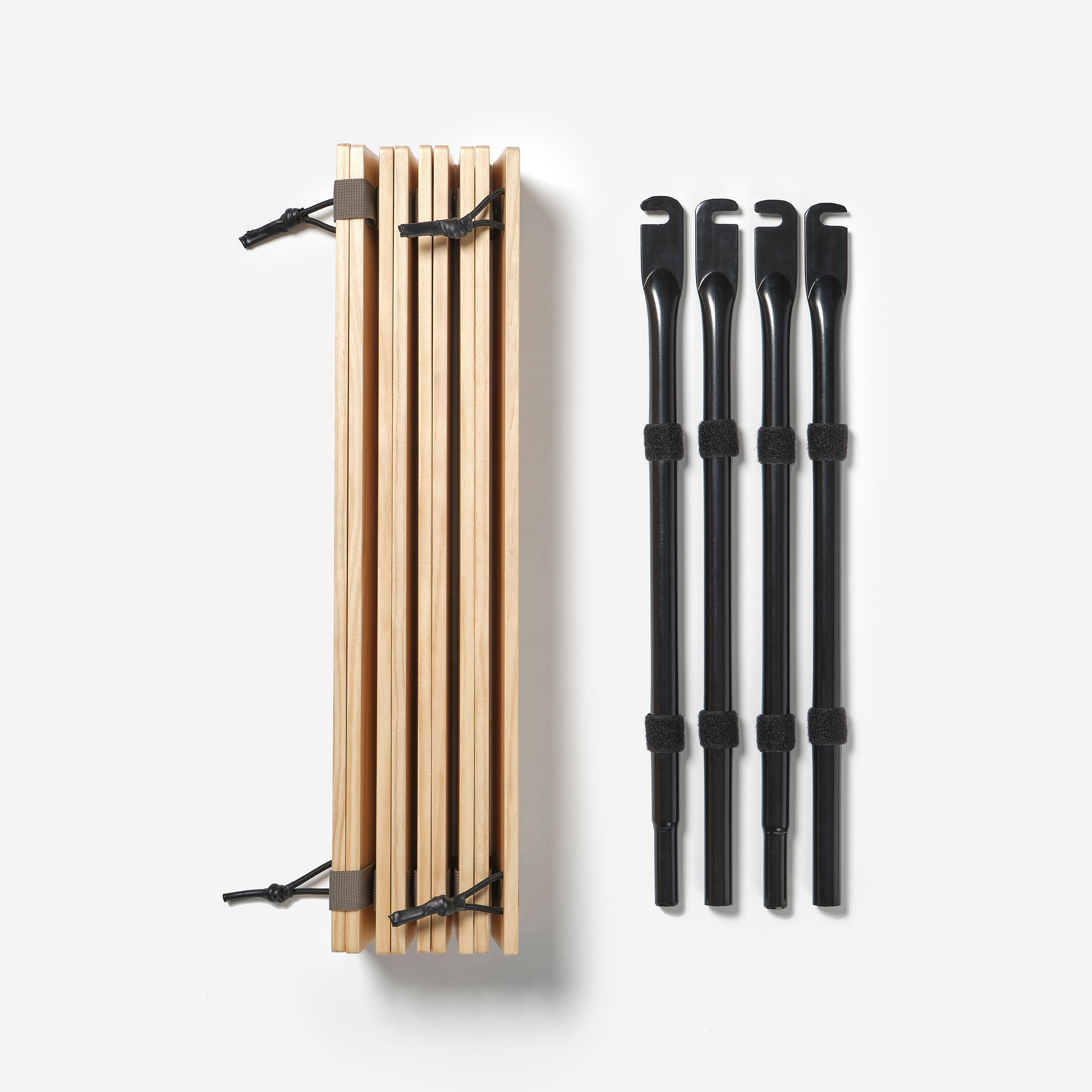 Wooden Camping Table for the All Road Quechua Trolley 3/7