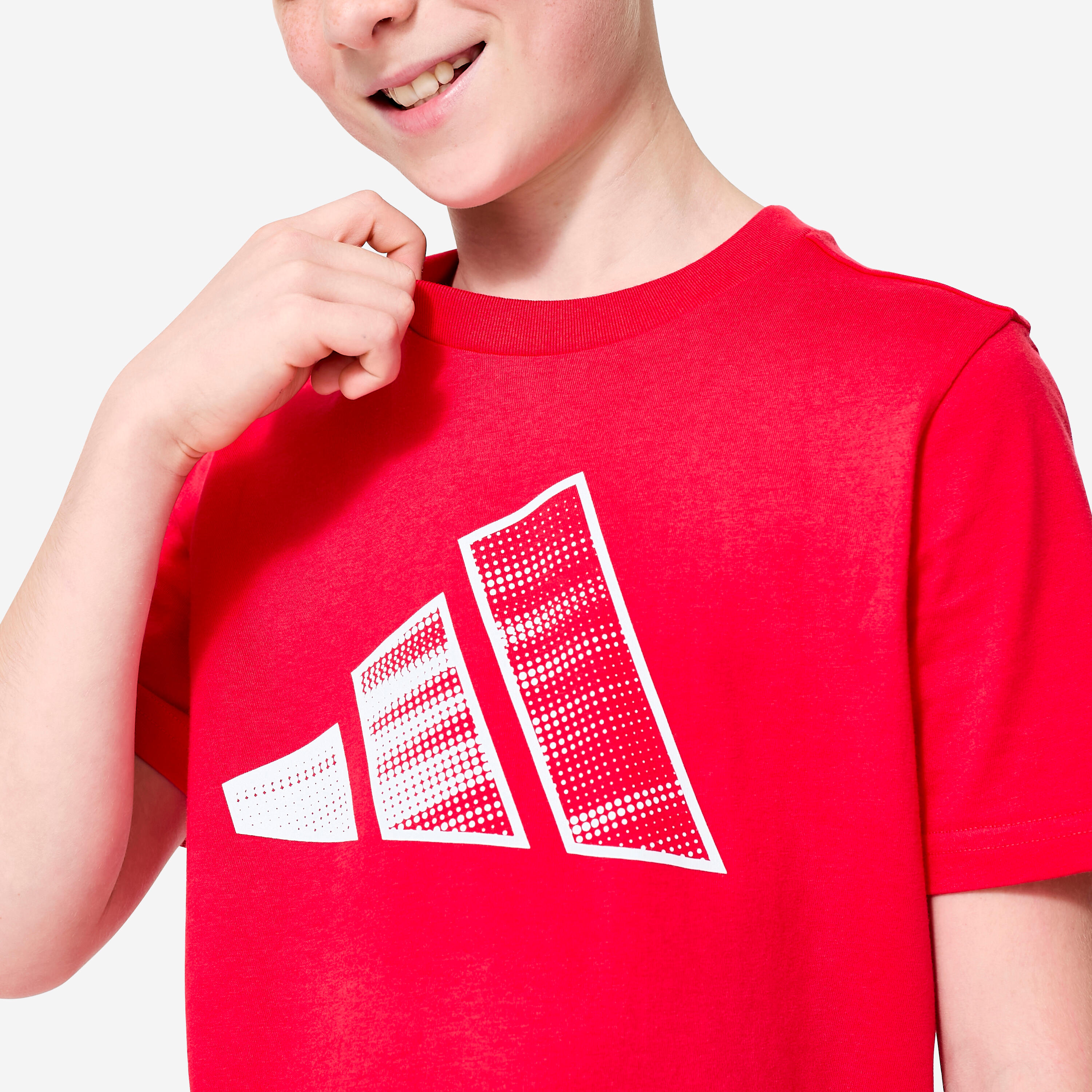 T-shirt voor kinderen katoen rood 3/5