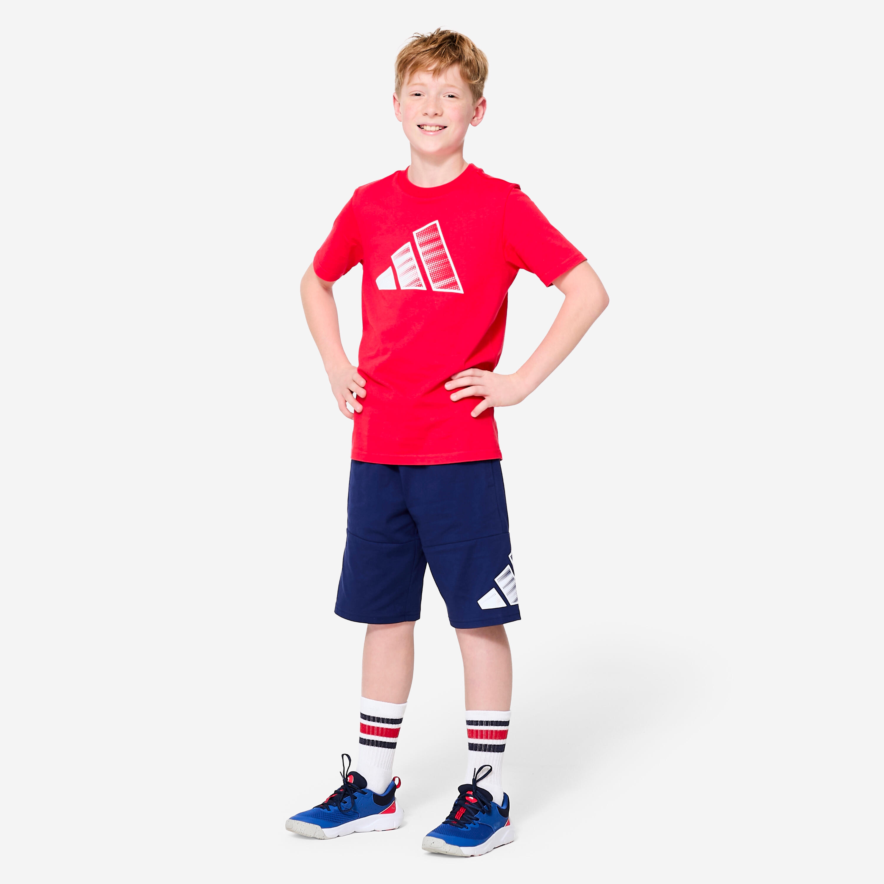 T-shirt voor kinderen katoen rood 2/5