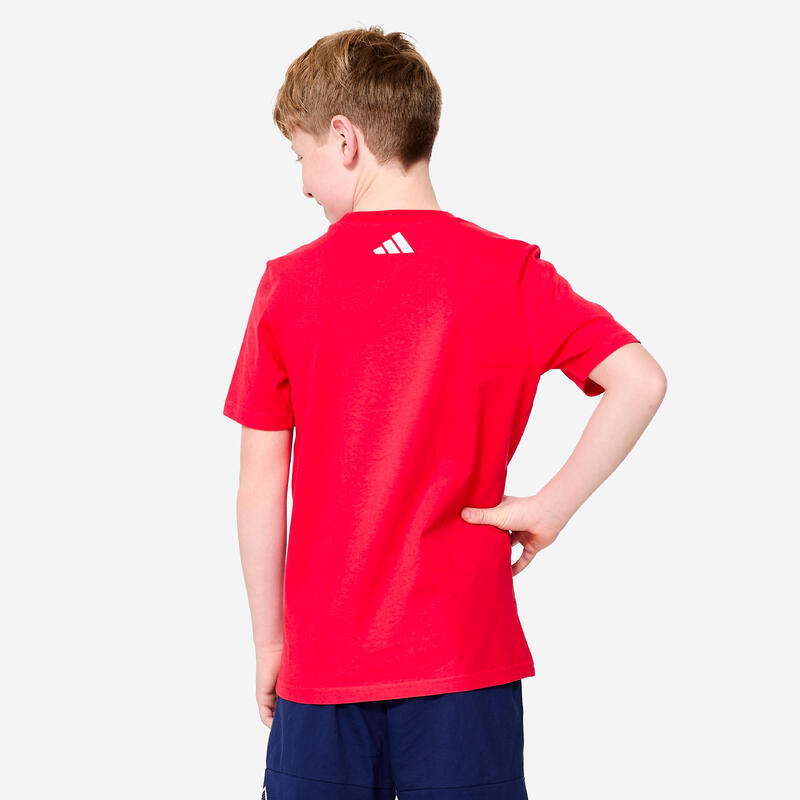 Tricou sport ADIDAS din bumbac Roșu Copii