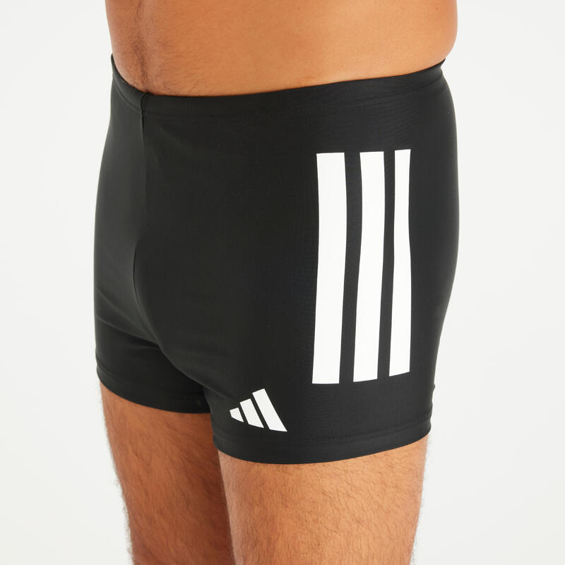 Maillot boxer de bain natation Homme - Adidas 3 bandes noir blanc