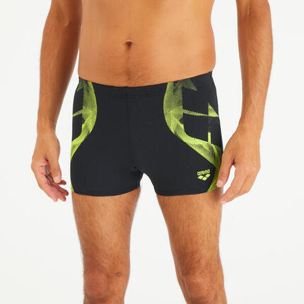 Maillot boxer de bain natation Homme - Arena noir artic vert