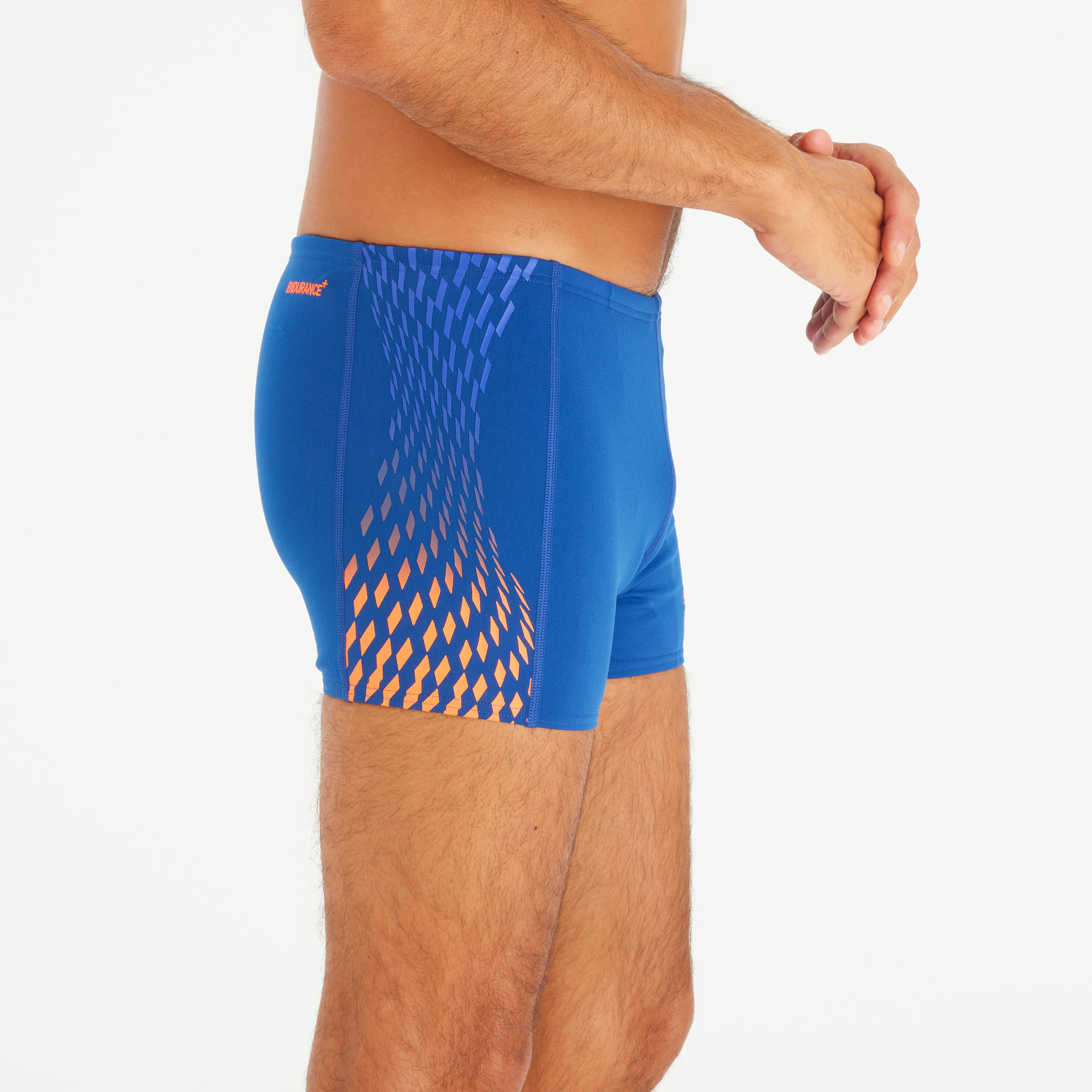 SPEEDO SPEEDO Multi pánske boxerkové plavky modro-oranžové S-M · záber 4
