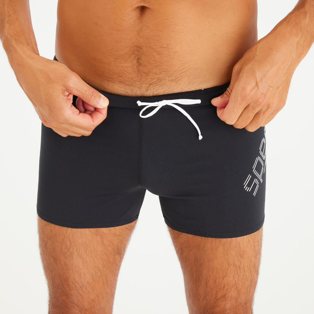 Črne in bele moške kopalke boksarice SPEEDO