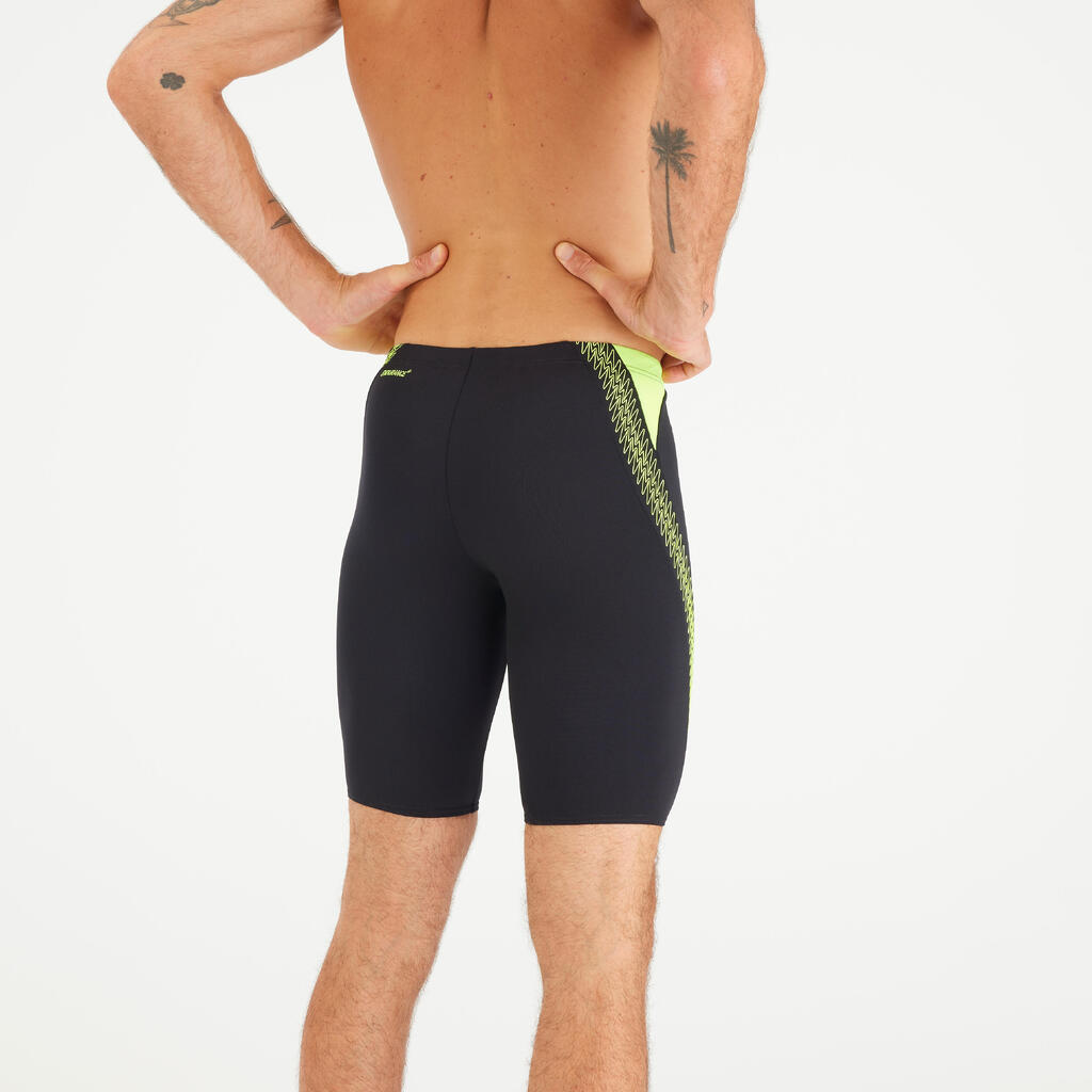 SPEEDO jammer pánske boxerkové plavky dlhé čierno-žlté