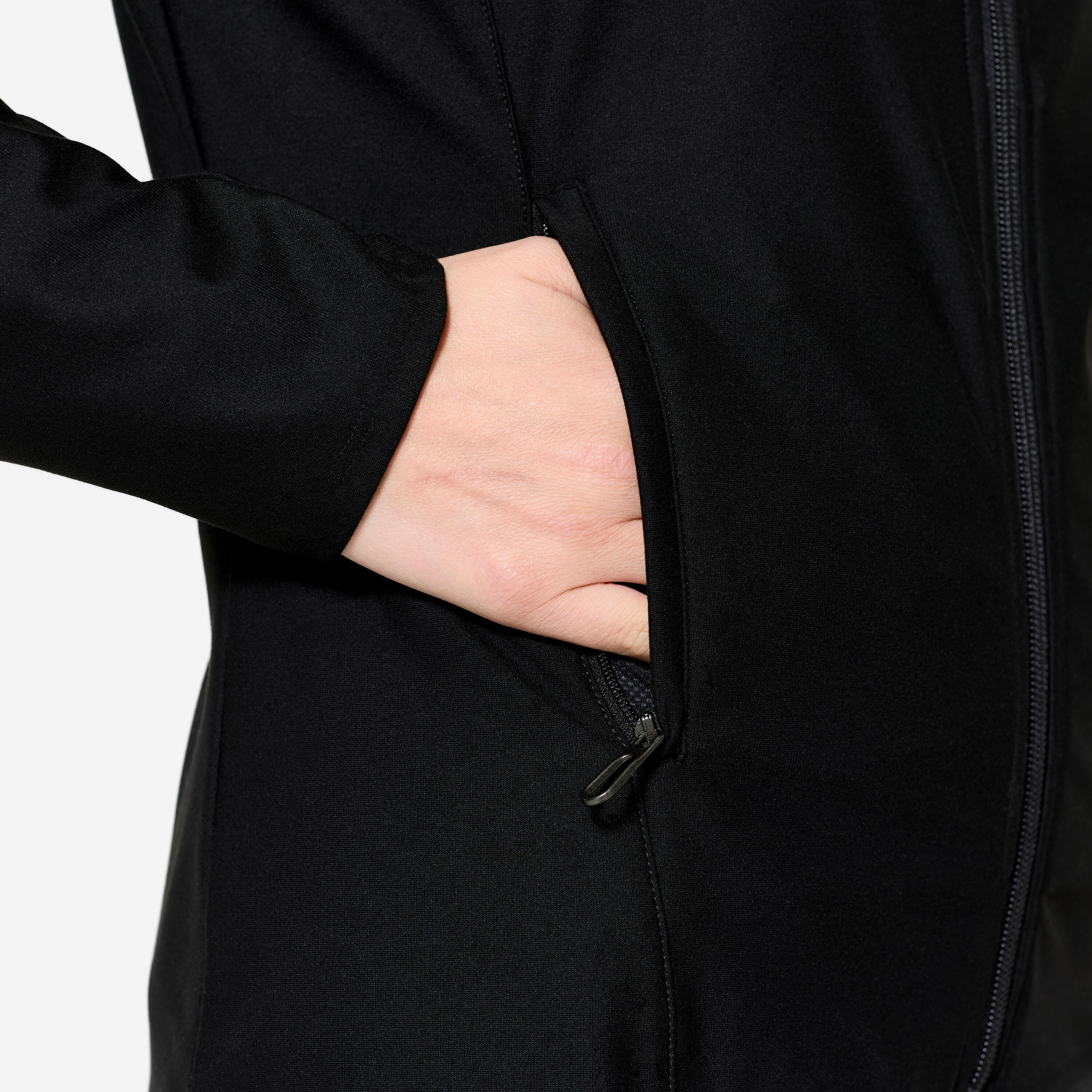 Damesvest met ritssluiting voor cardiofitness zwart 5/6