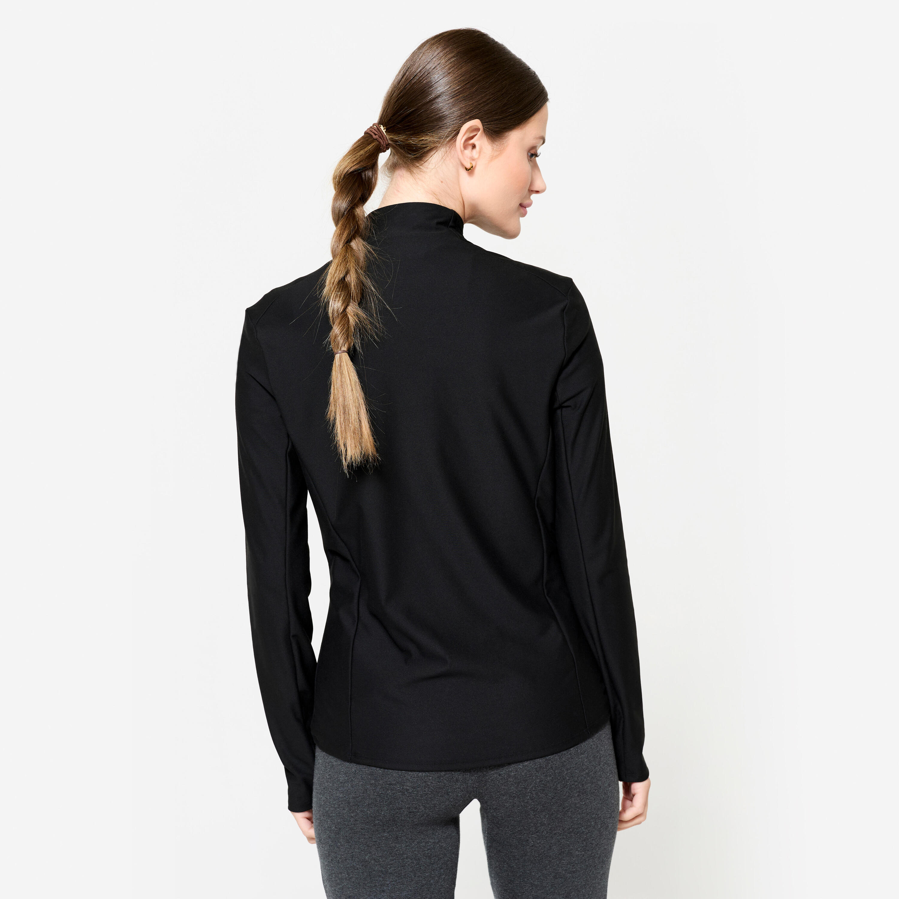 Damesvest met ritssluiting voor cardiofitness zwart 4/6