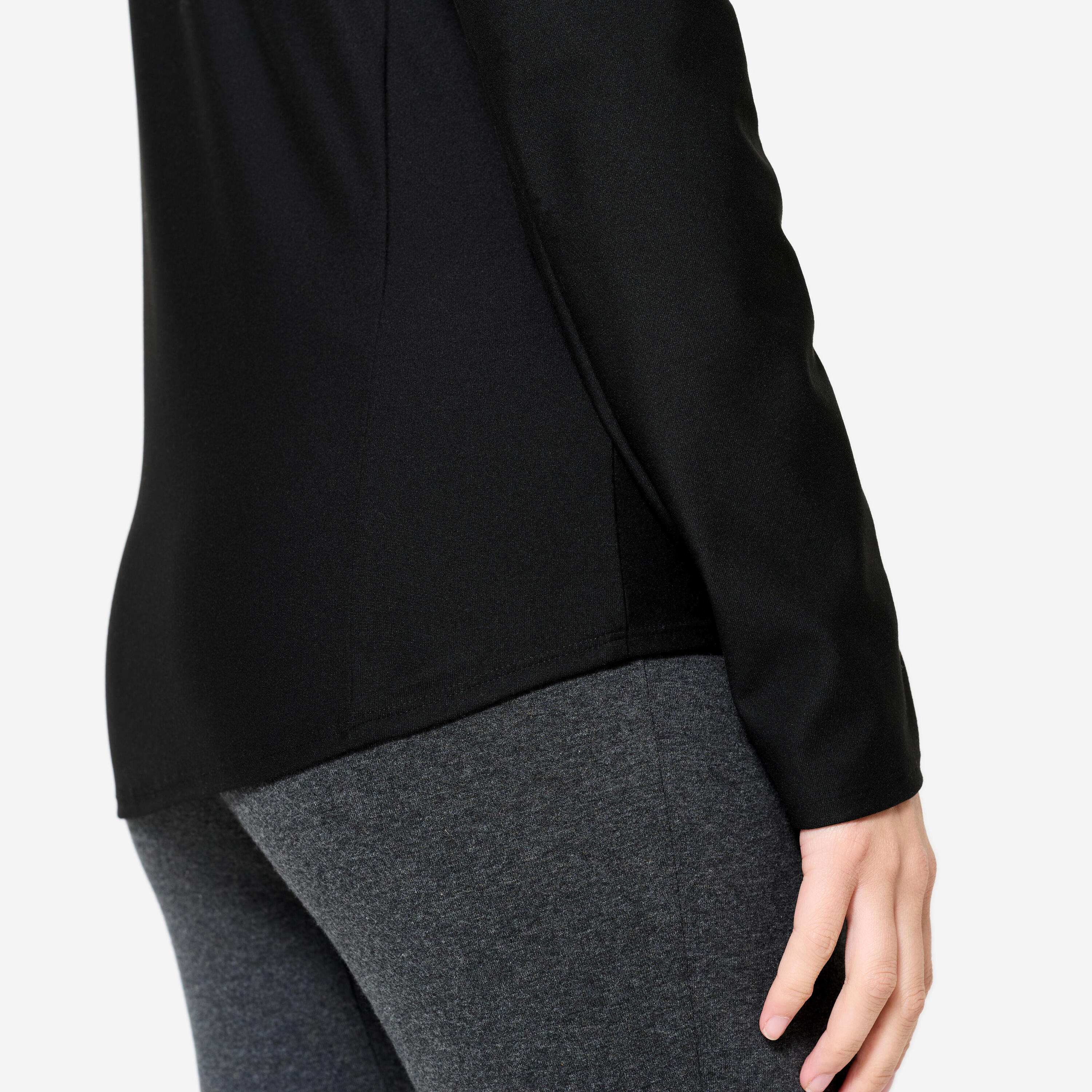 Damesvest met ritssluiting voor cardiofitness zwart 6/6
