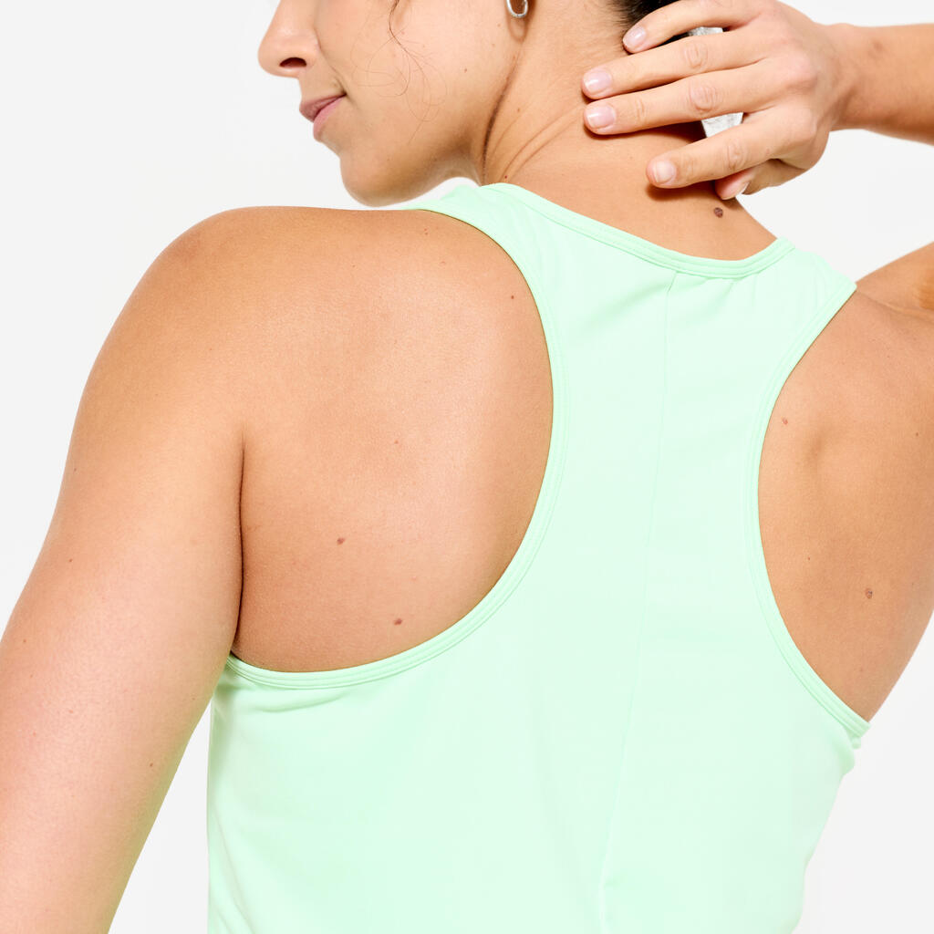Women's Muscle Back Fitness Tank Top - Purple