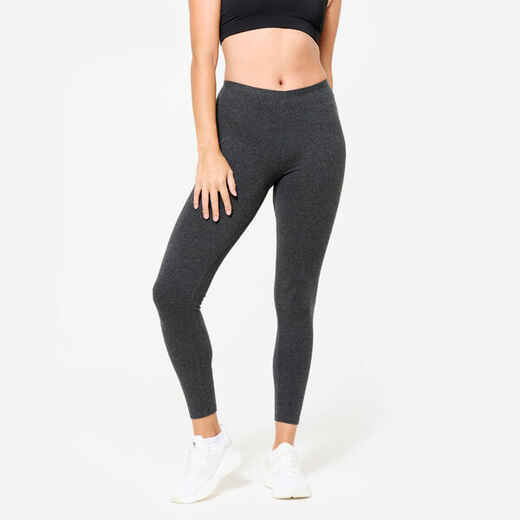 
      Legging de fitness slim femme, gris chiné
  