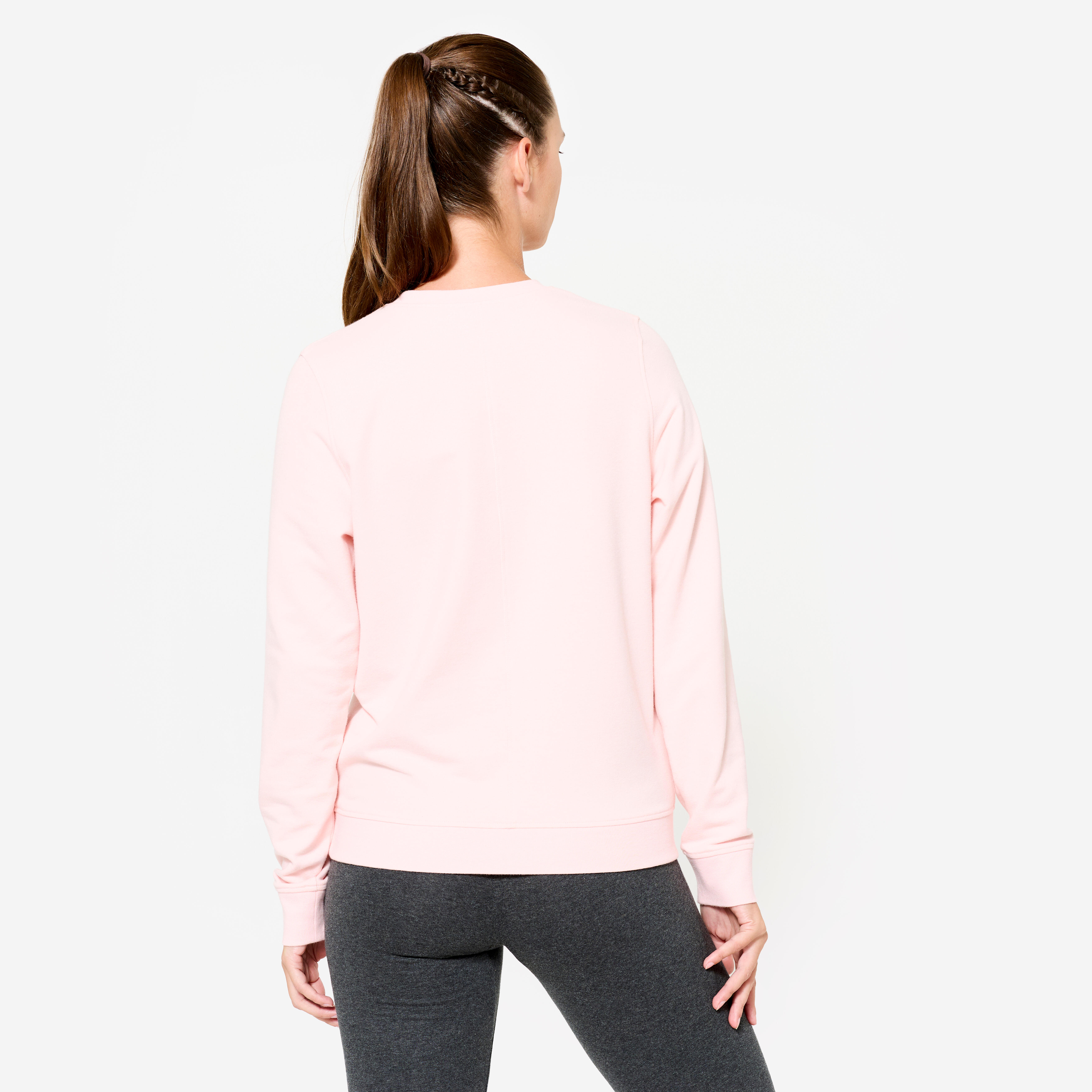 Women's Crew Neck Training Sweatshirt - Light Pink