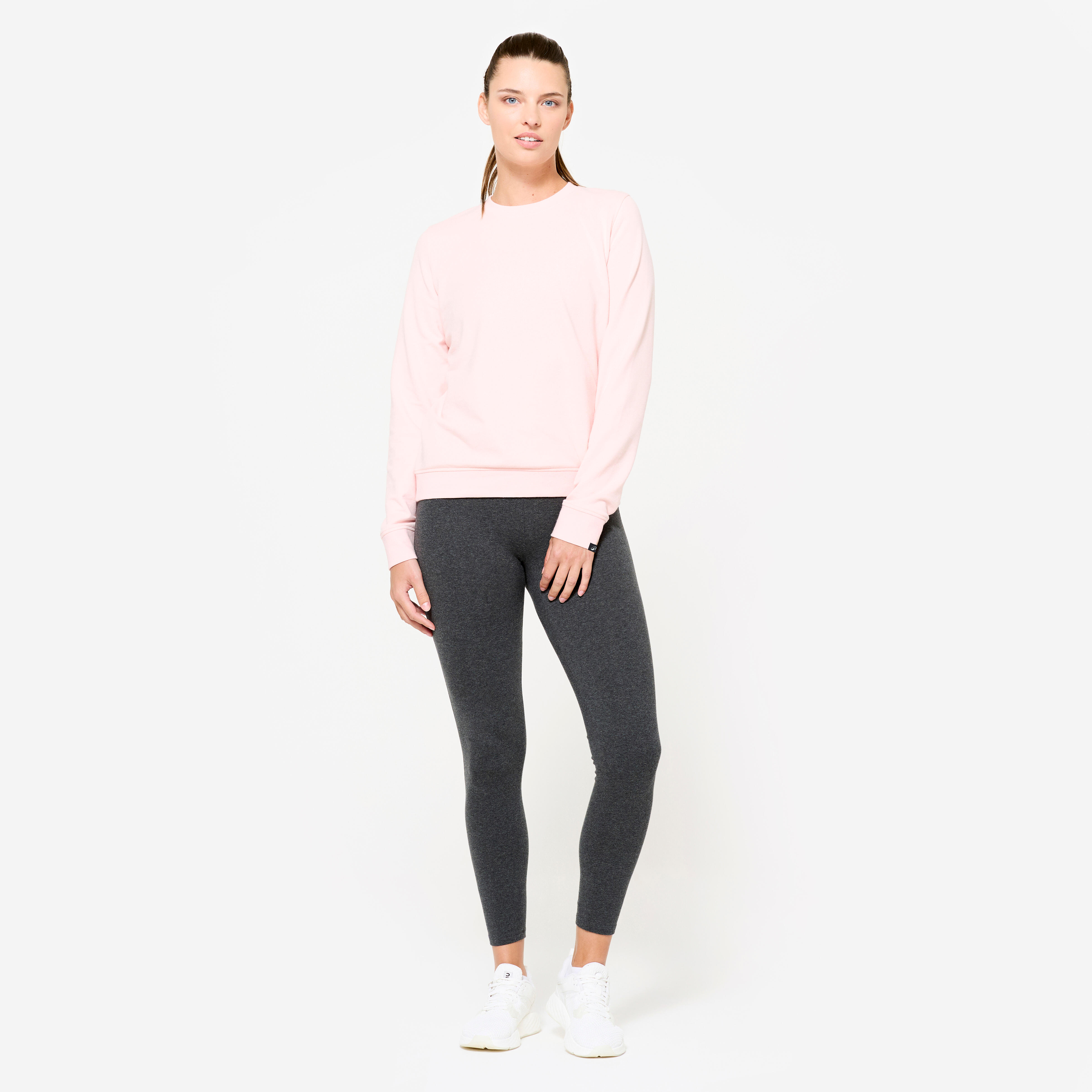 Women's Crew Neck Training Sweatshirt - Light Pink