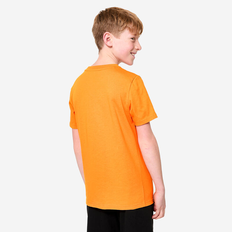 T-shirt coton imprimé enfant, orange