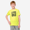 T-Shirt de Desporto em Algodão Criança Estampado Amarelo