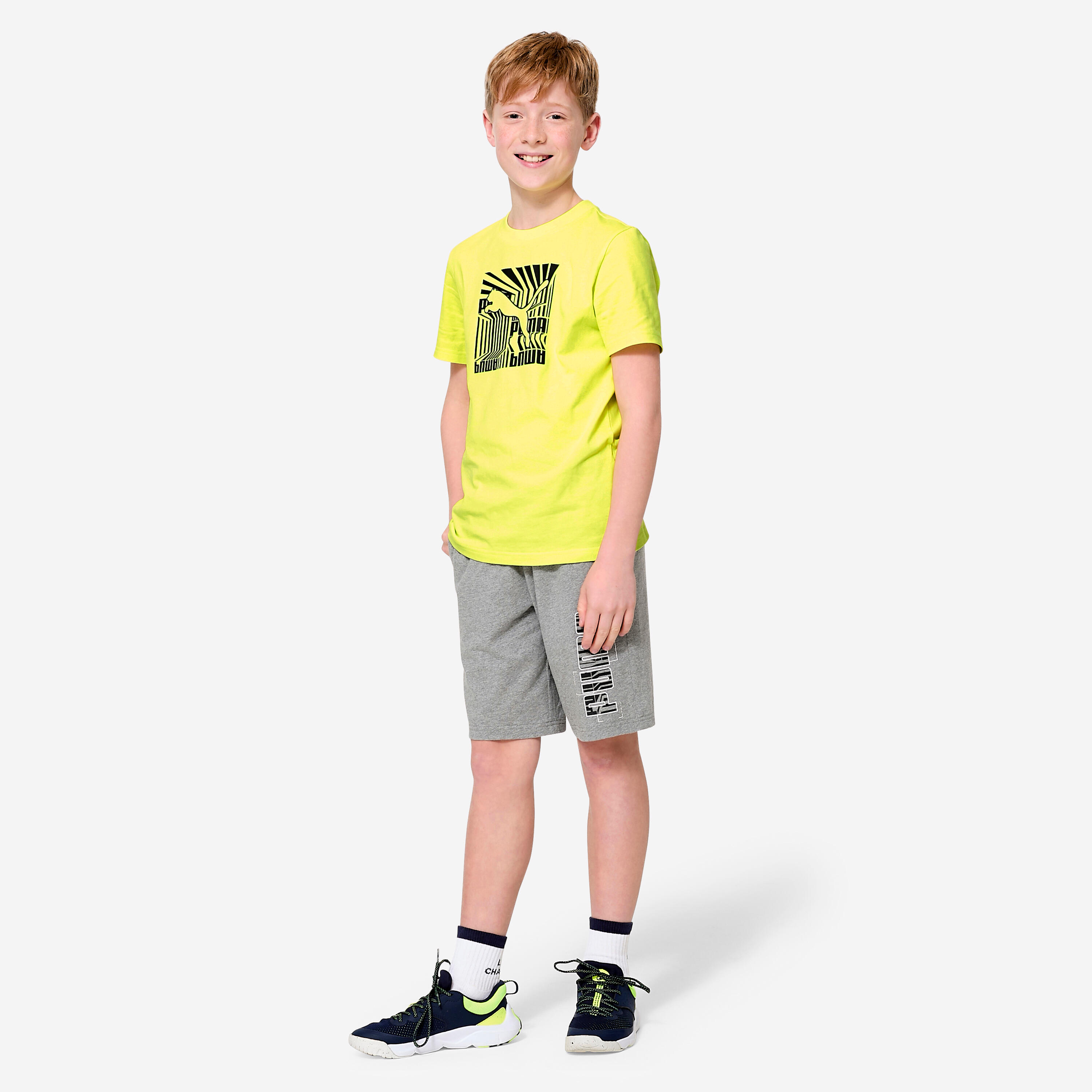 Shorts Kinder Baumwolle - grau  2/6