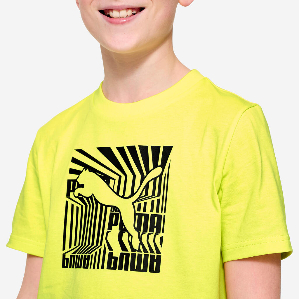 Kids' Cotton Print T-Shirt - Navy Blue