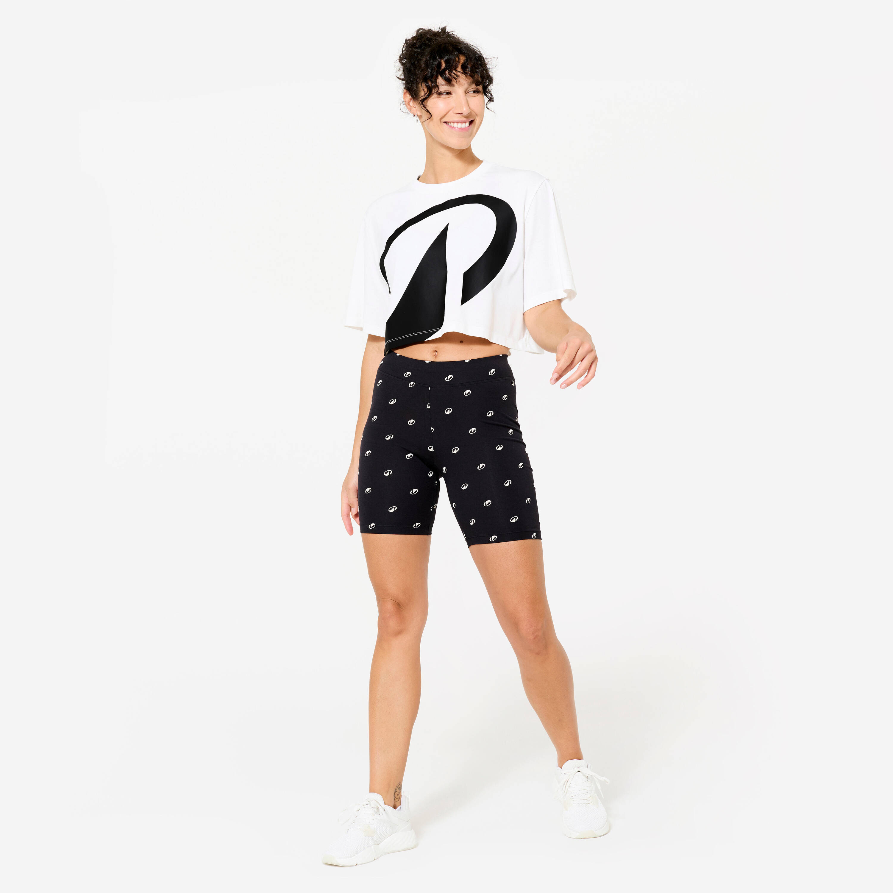 Women's Fitness Cycling Shorts - Black -  2