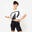 T-shirt crop top femme, blanc coton