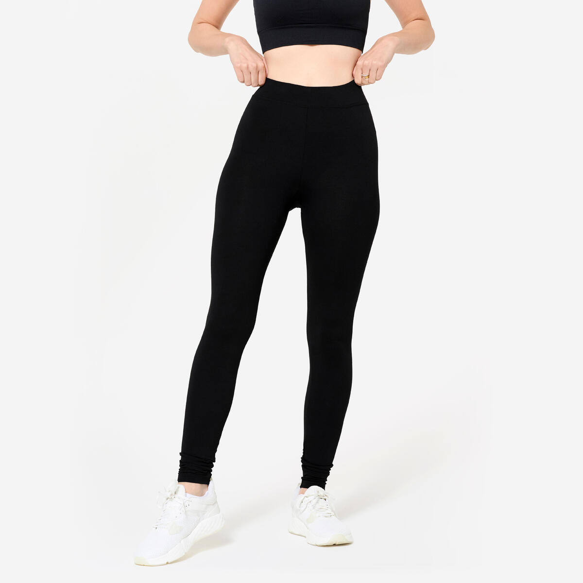 Legging de fitness slim femme, noir