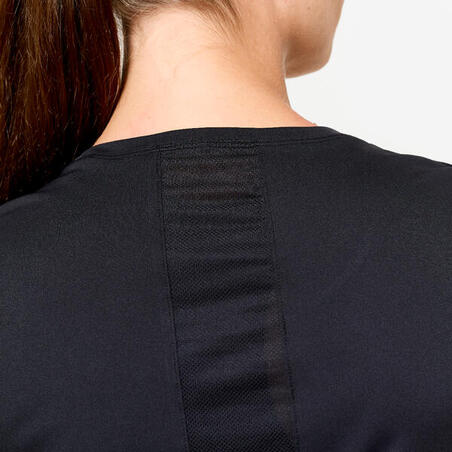 Футболка жіноча для фітнесу чорна Футболка жіноча для фітнесу чорна