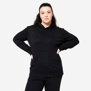Women's Cotton Fitness Hoodie - Ultra Black