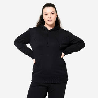 Women's Cotton Fitness Hoodie - Ultra Black