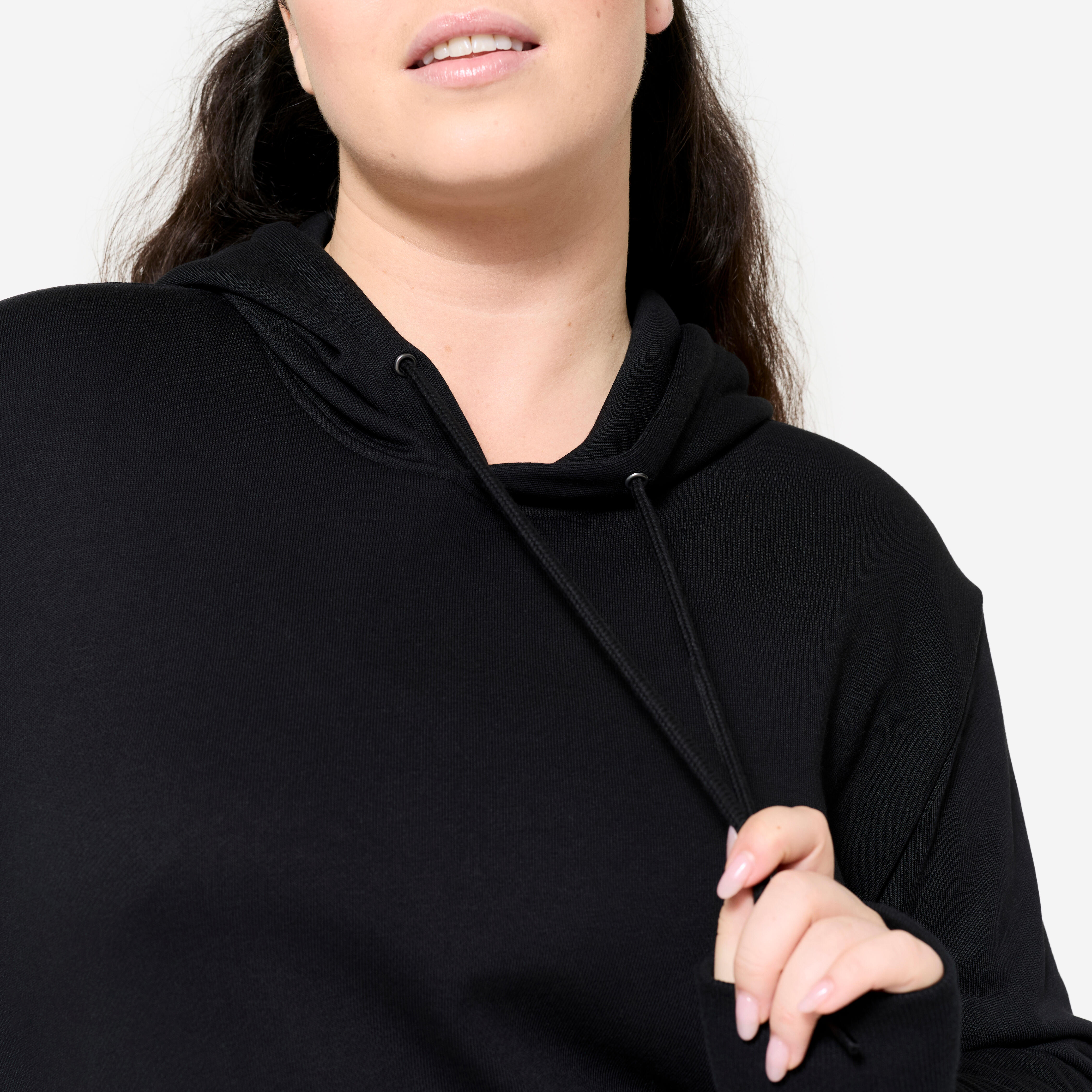 Women's Cotton Fitness Hoodie - Ultra Black