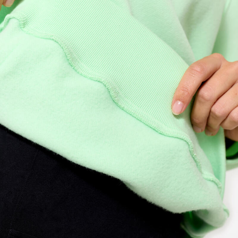 Kadın Oversize Kapüşonlu Sweatshirt - Açık Yeşil - 520