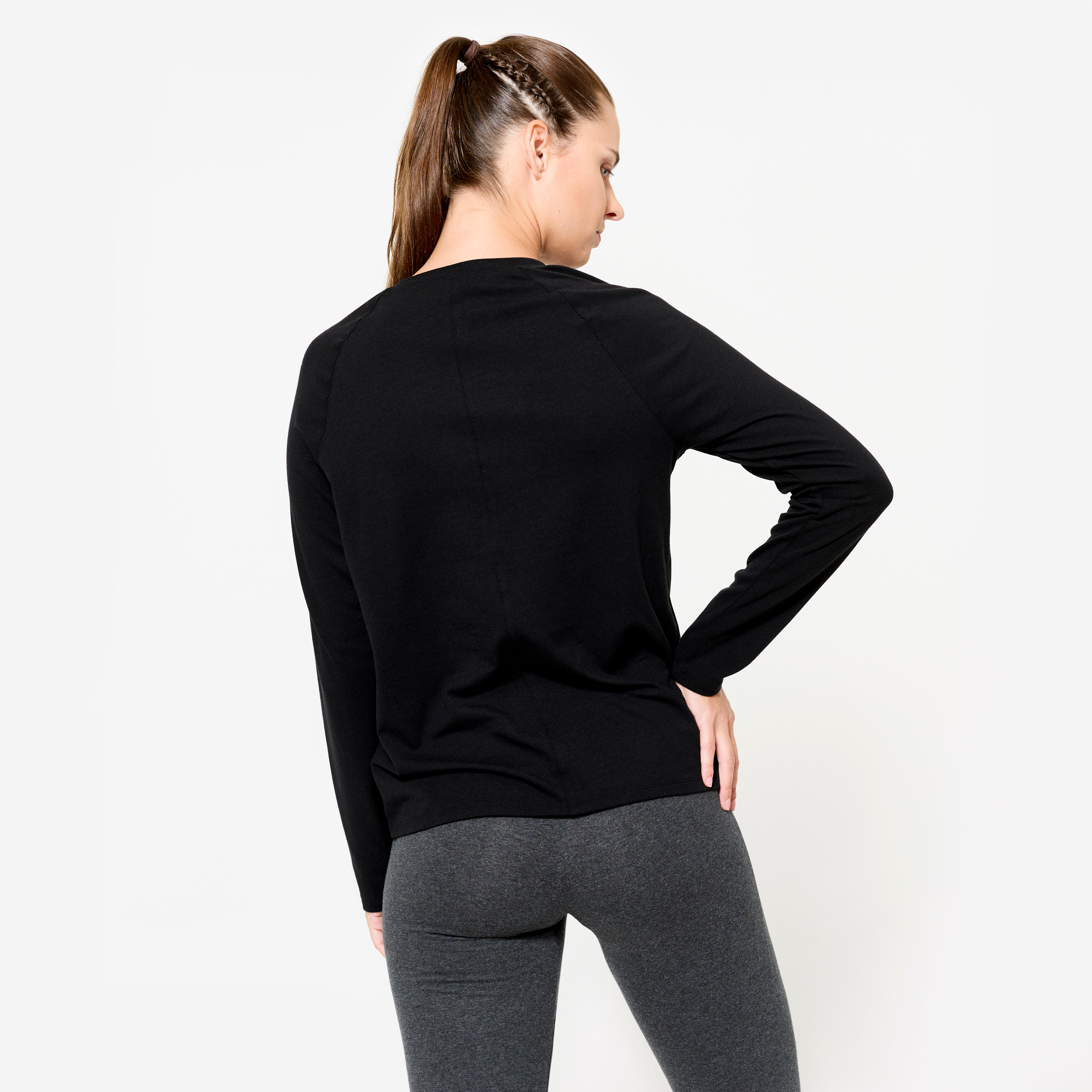 Chandail en coton à coupe classique femme – 500 - DOMYOS