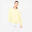 Sweat de fitness en molleton femme, jaune