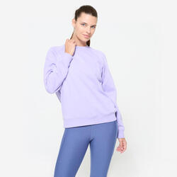 Sweat de fitness en molleton femme, noir