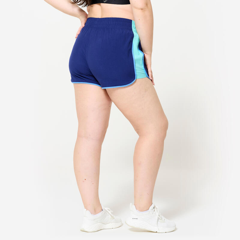 Pantalon scurt lejer cu imprimeu Fitness Albastru Damă