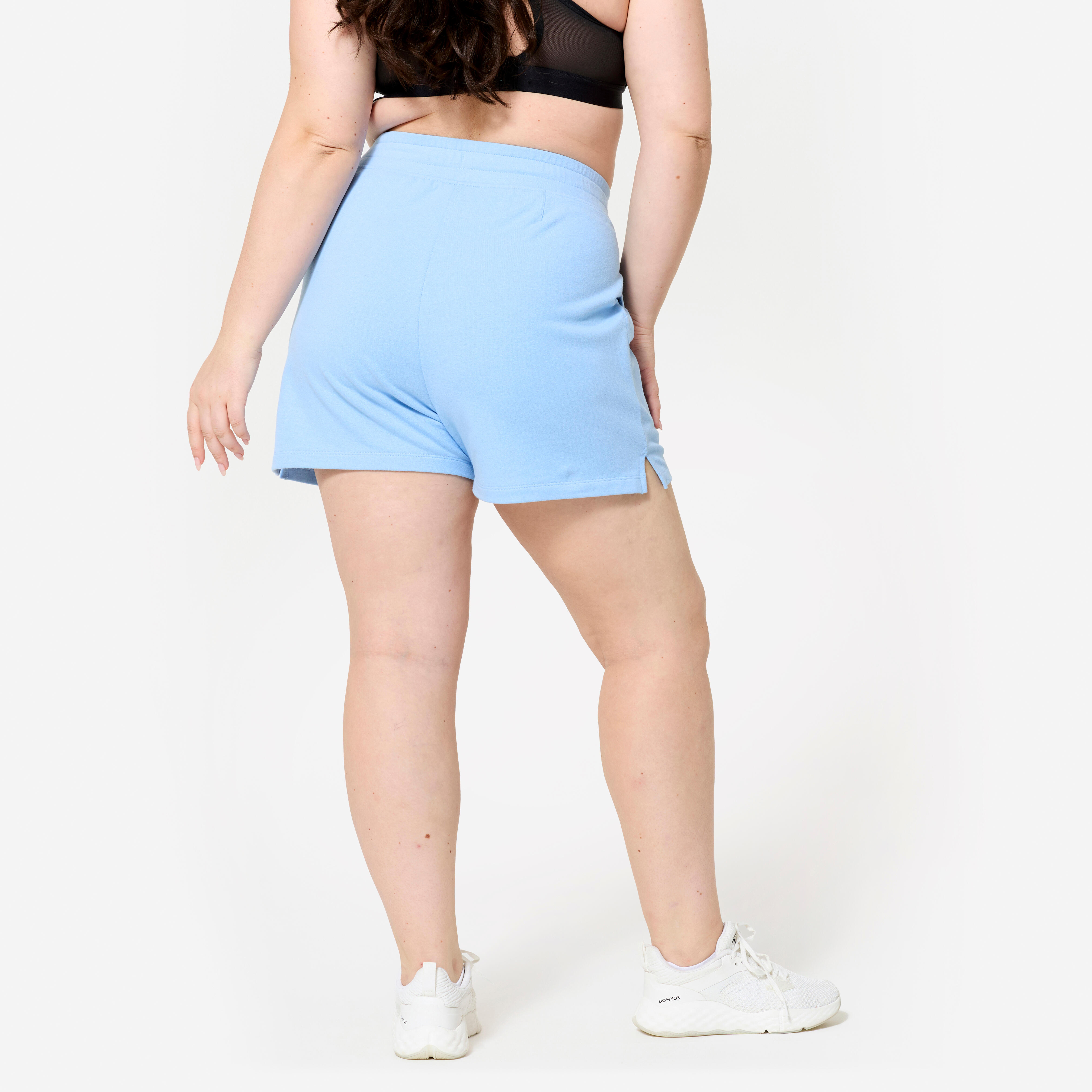 Women's High-Waisted Cotton Shorts, 520 - DOMYOS