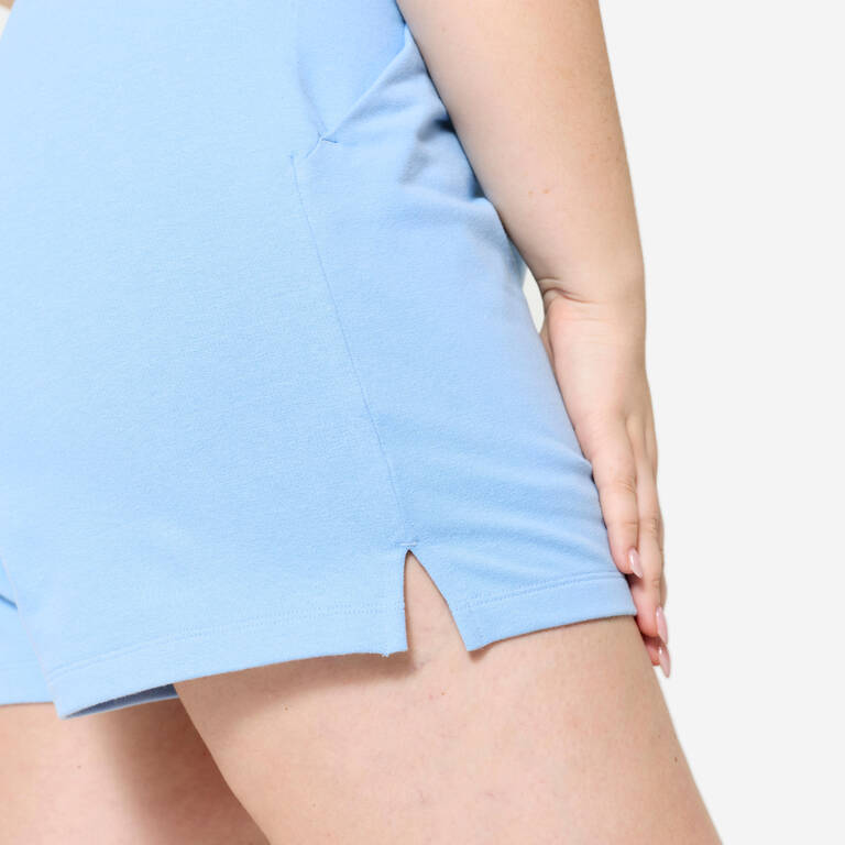 Women's Fitness Shorts with Pocket - Snow Blue